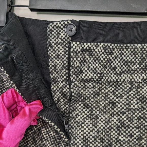 Ann Taylor Loft Tweed Mini Skirt Womens Size 14 Black White Wool Blend Lined - Picture 5 of 9